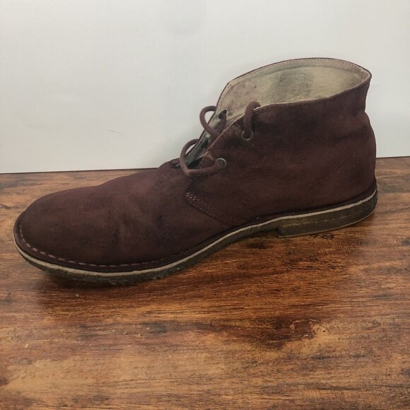 UGG Men's SZ 11.5 Leighton Leather Suede Chukka‎ Boots Mauve Dark Purple 1005487 - Picture 5 of 9